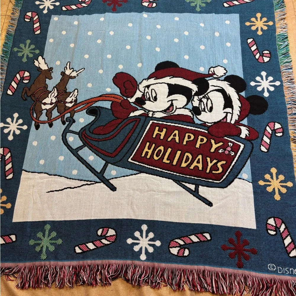 Beacon Holiday Throw Blanket - Blue and Red